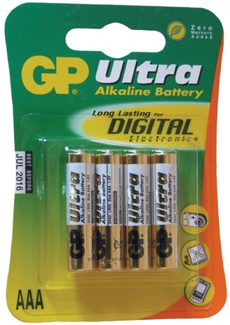 Batteri 1,5 V alkalisk - type AAA/LR03