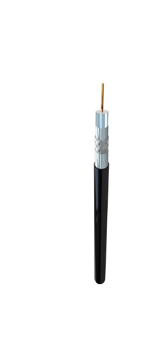 RG6 kabel-trippel  UV-best 75 ohm sort 500m