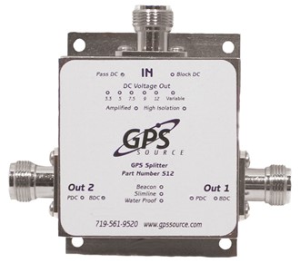 GPS splitter S12 1x2 SMA-Hun